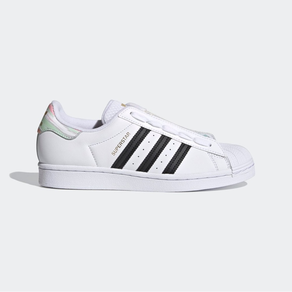 SOLD 🎉NEW adidas Superstar I Love Dance Womans Size 5.5 Pastel And Gold Details - Picture 4 of 4